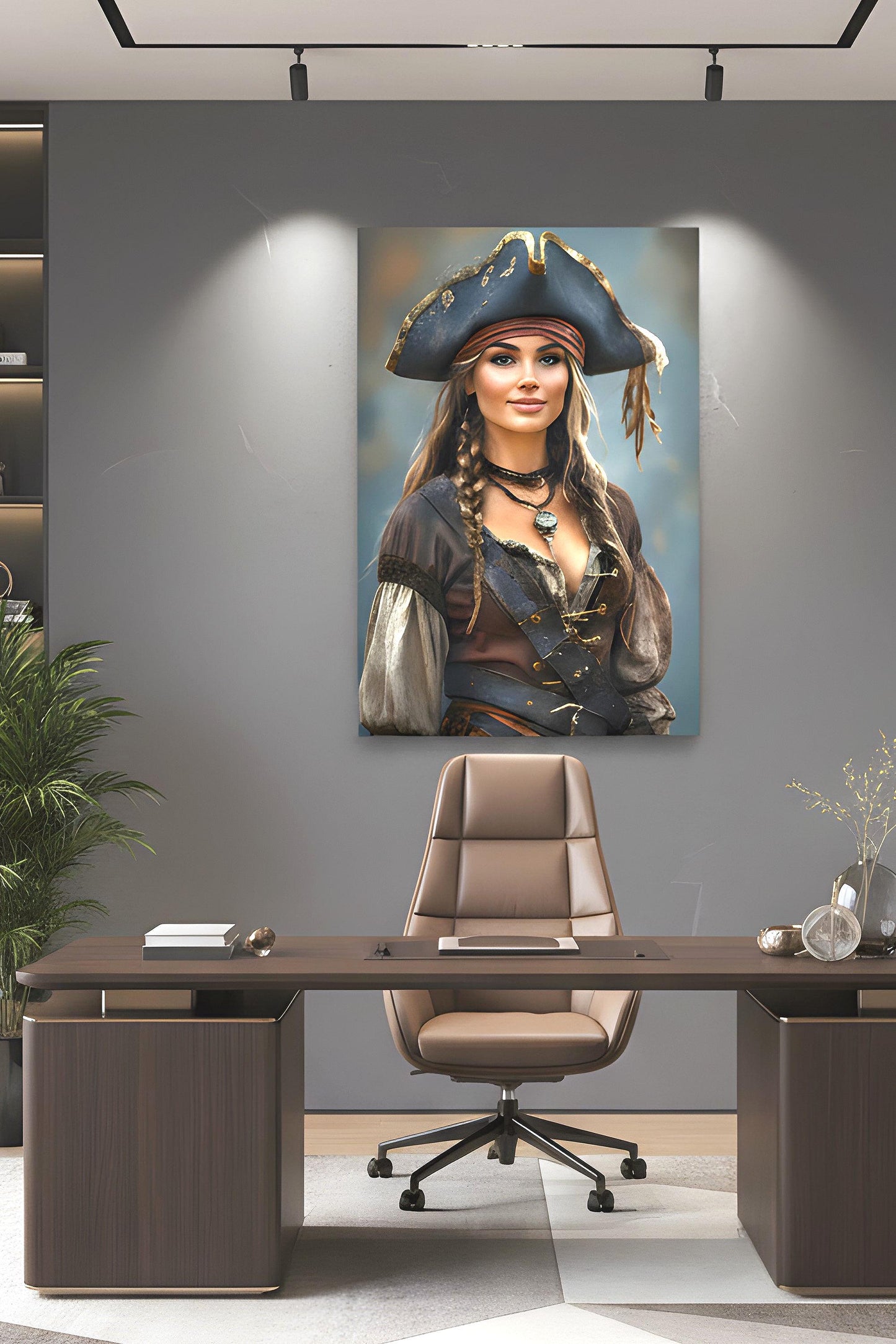 Shiver the Season | 16K HD Sexy Female Pirate Poster Print | Statement Wall Art | Gift for Her | FREE SHIPPING!