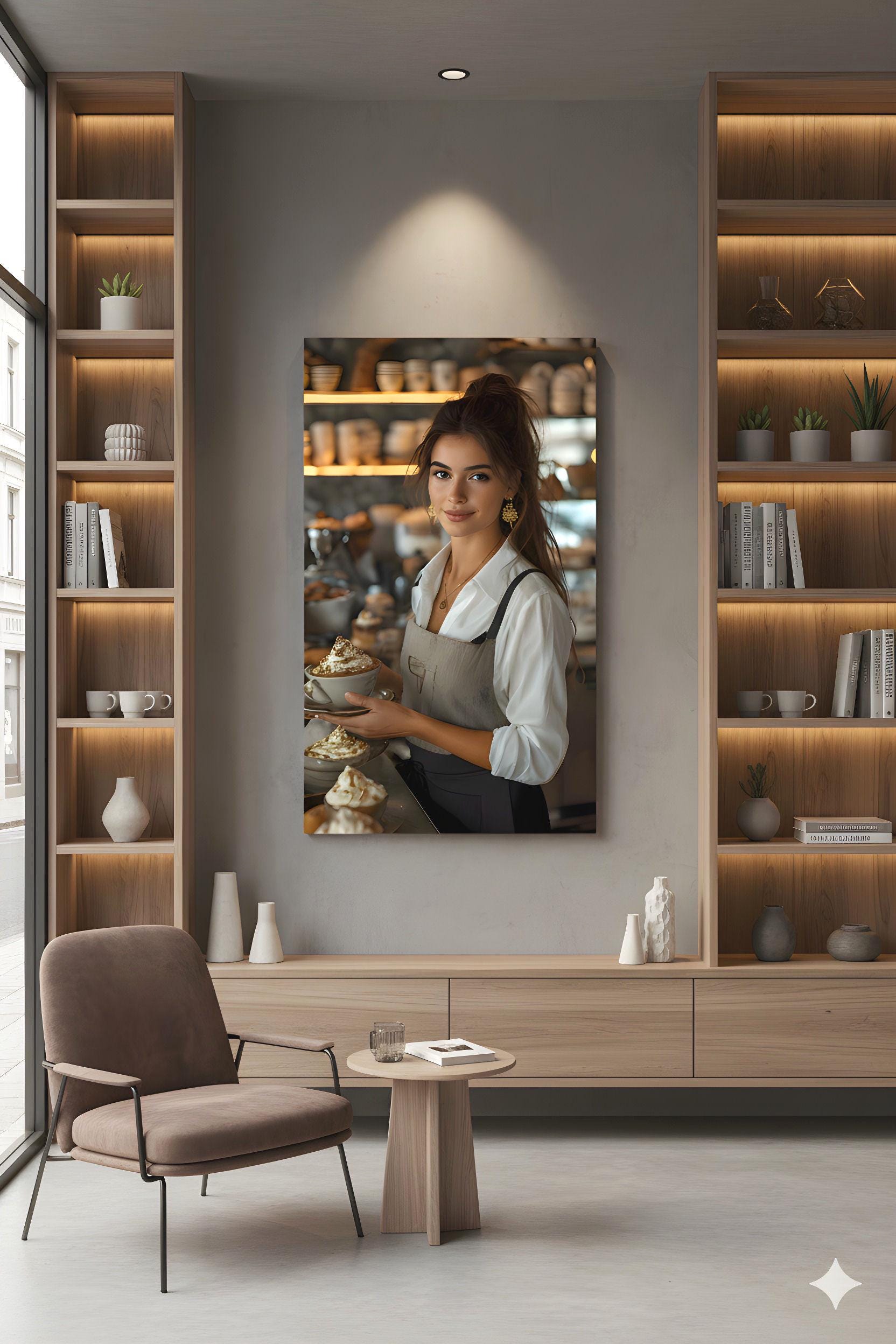 16K HD Coffee Shop Retro Poster perfect for a Vibrant Culinary Inspired Gallery Wall