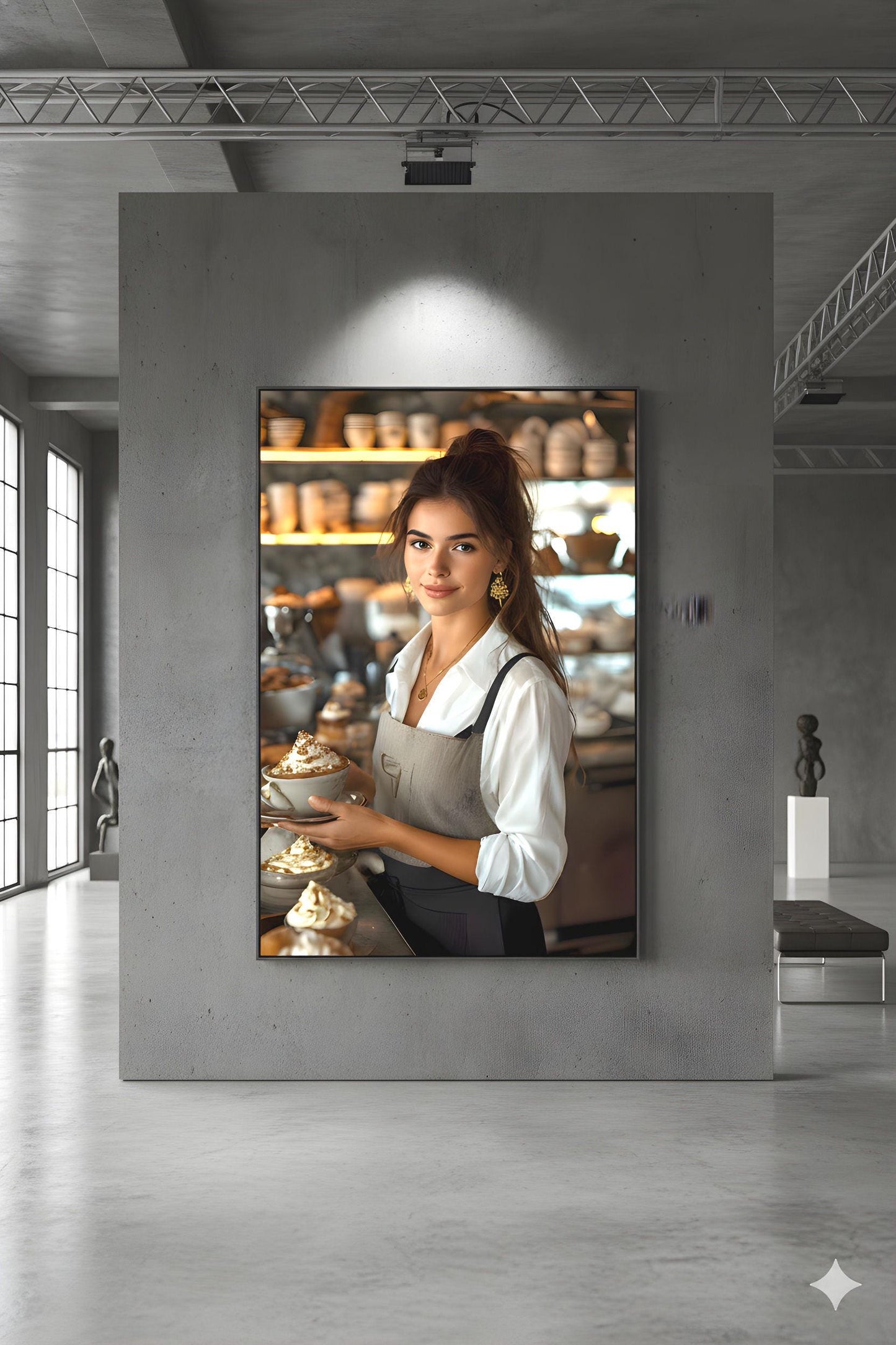 16K HD Coffee Shop Retro Poster perfect for a Vibrant Culinary Inspired Gallery Wall