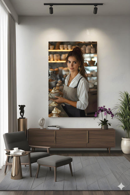 16K HD Coffee Shop Retro Poster perfect for a Vibrant Culinary Inspired Gallery Wall