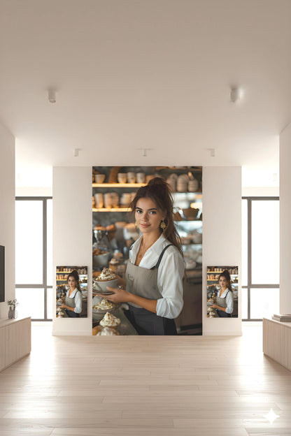 16K HD Coffee Shop Retro Poster perfect for a Vibrant Culinary Inspired Gallery Wall