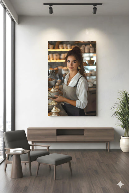 16K HD Coffee Shop Retro Poster perfect for a Vibrant Culinary Inspired Gallery Wall