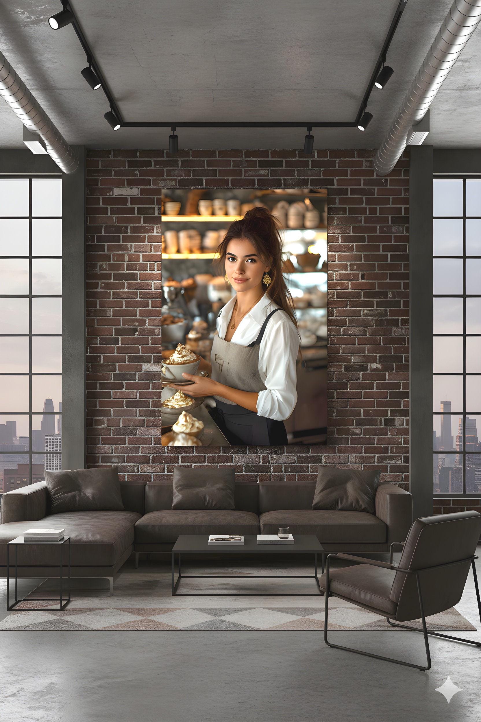 16K HD Coffee Shop Retro Poster perfect for a Vibrant Culinary Inspired Gallery Wall