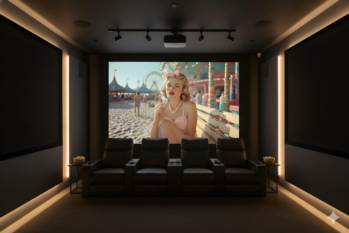 Boardwalk Beach Babe | Vintage Pinup Style Theme | 16K Ultra HD Rolled Poster | Retro Diner Wall Display | Sassy | Free US Shipping!