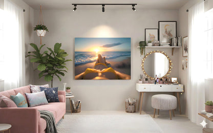 16K HD Yellow Bikini Retro Poster perfect for a Vibrant Ocean Inspired Gallery Wall or Den