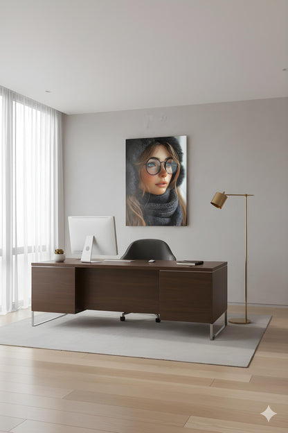 Fashionable Winter Pinup | Cold Weather Style | 16K Ultra HD Poster Print | Rustic Cottage Gift | Cozy Charm | Free US Shipping!