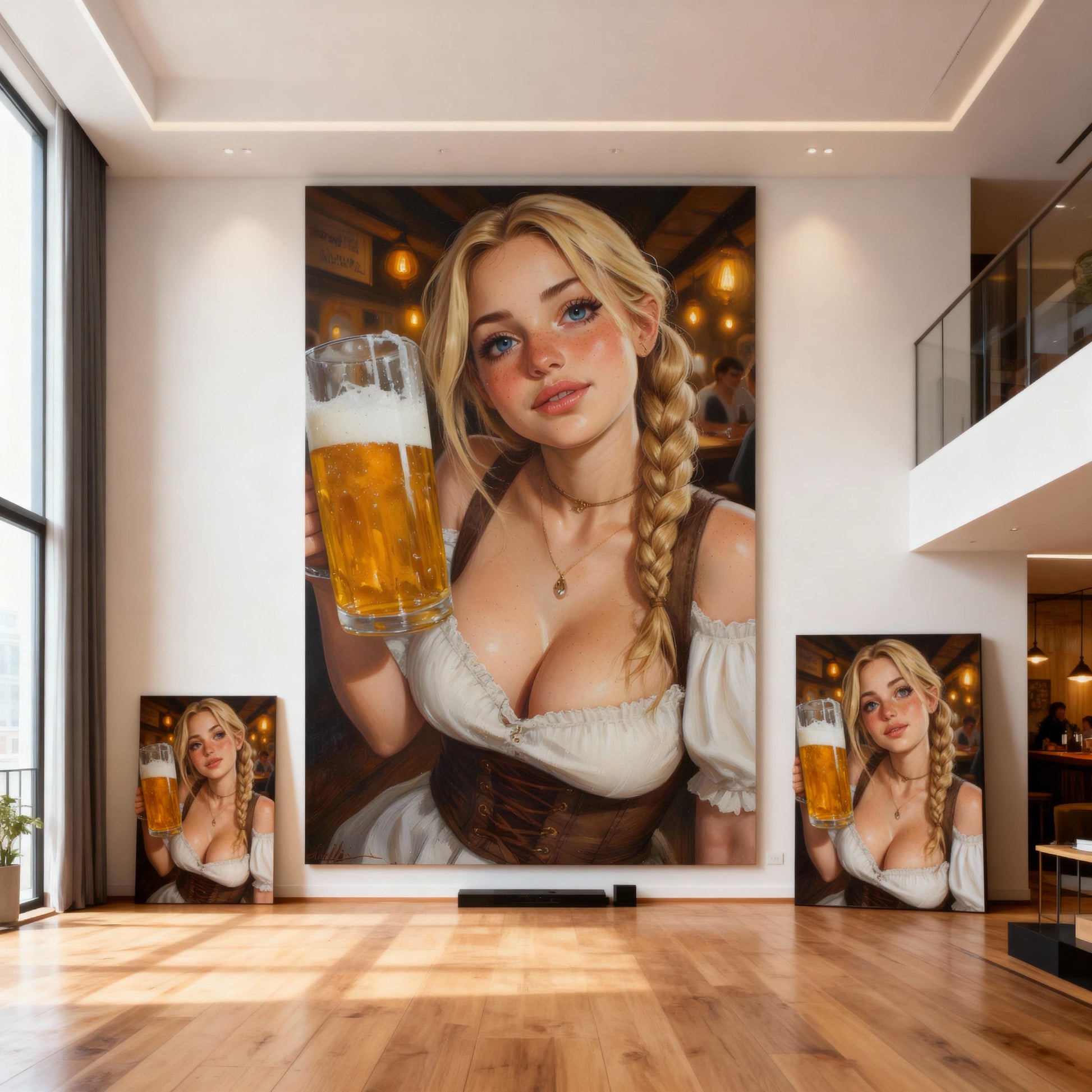Oktoberfest Girl Print | 16K HD Bavarian Barmaid Poster