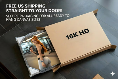 Personal Trainer | 16K HD Redhead Gym Fitness Model Canvas Print | Exercise Room Decor | Fitness Studio Art | FREE SHIPPING!
