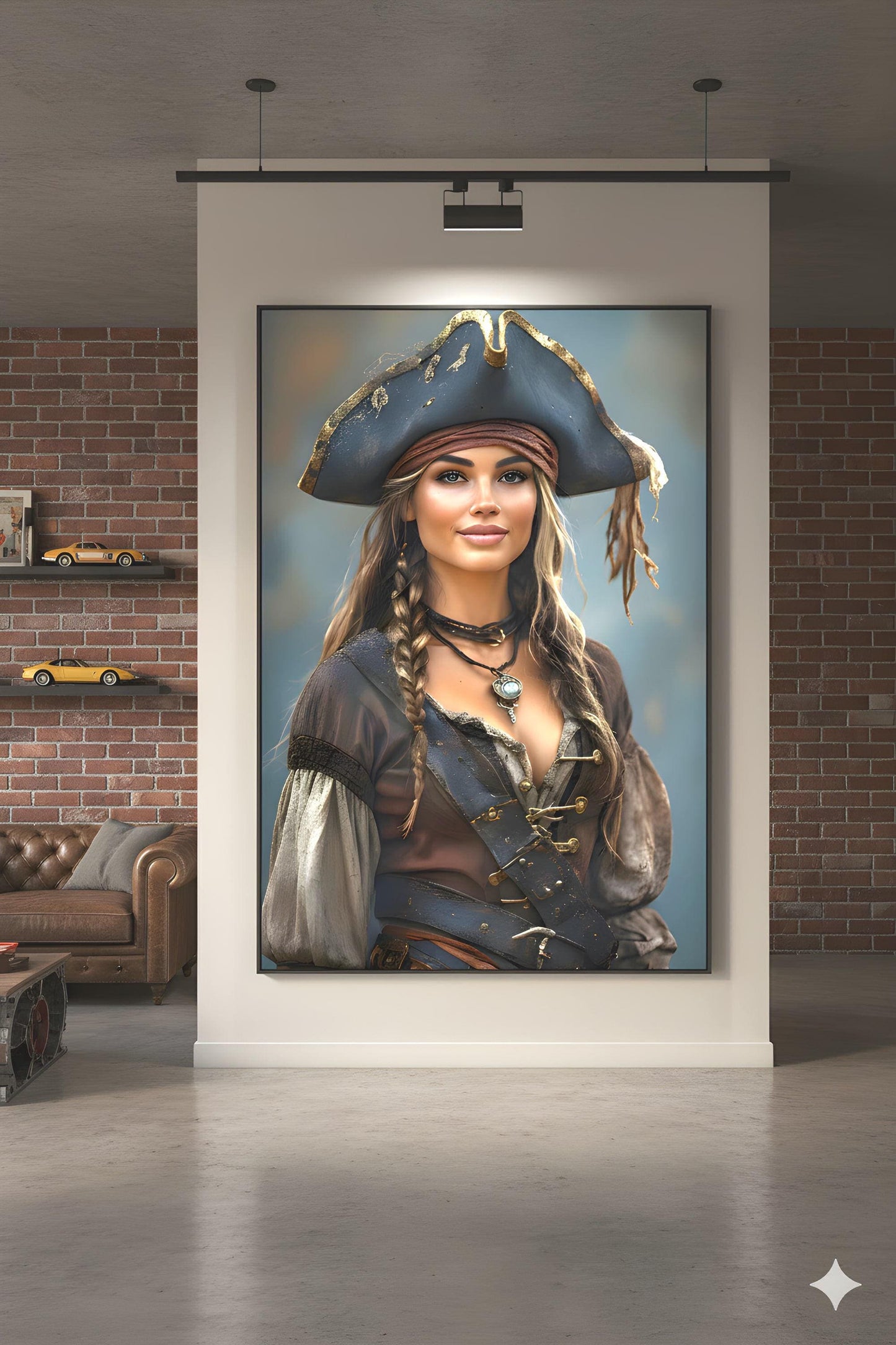 Shiver the Season | 16K HD Sexy Female Pirate Poster Print | Statement Wall Art | Gift for Her | FREE SHIPPING!
