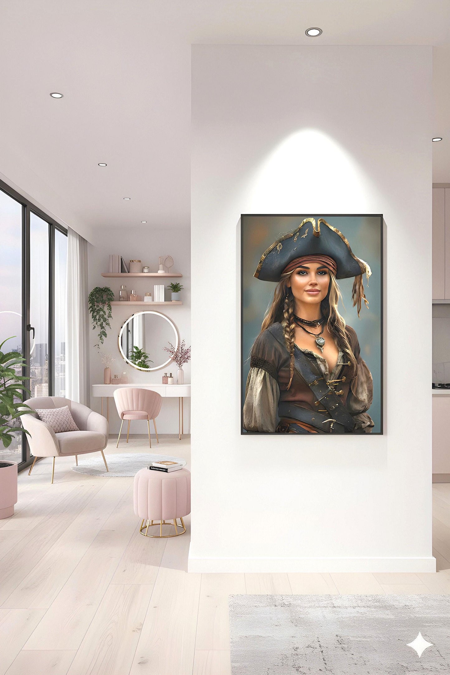 Shiver the Season | 16K HD Sexy Female Pirate Poster Print | Statement Wall Art | Gift for Her | FREE SHIPPING!