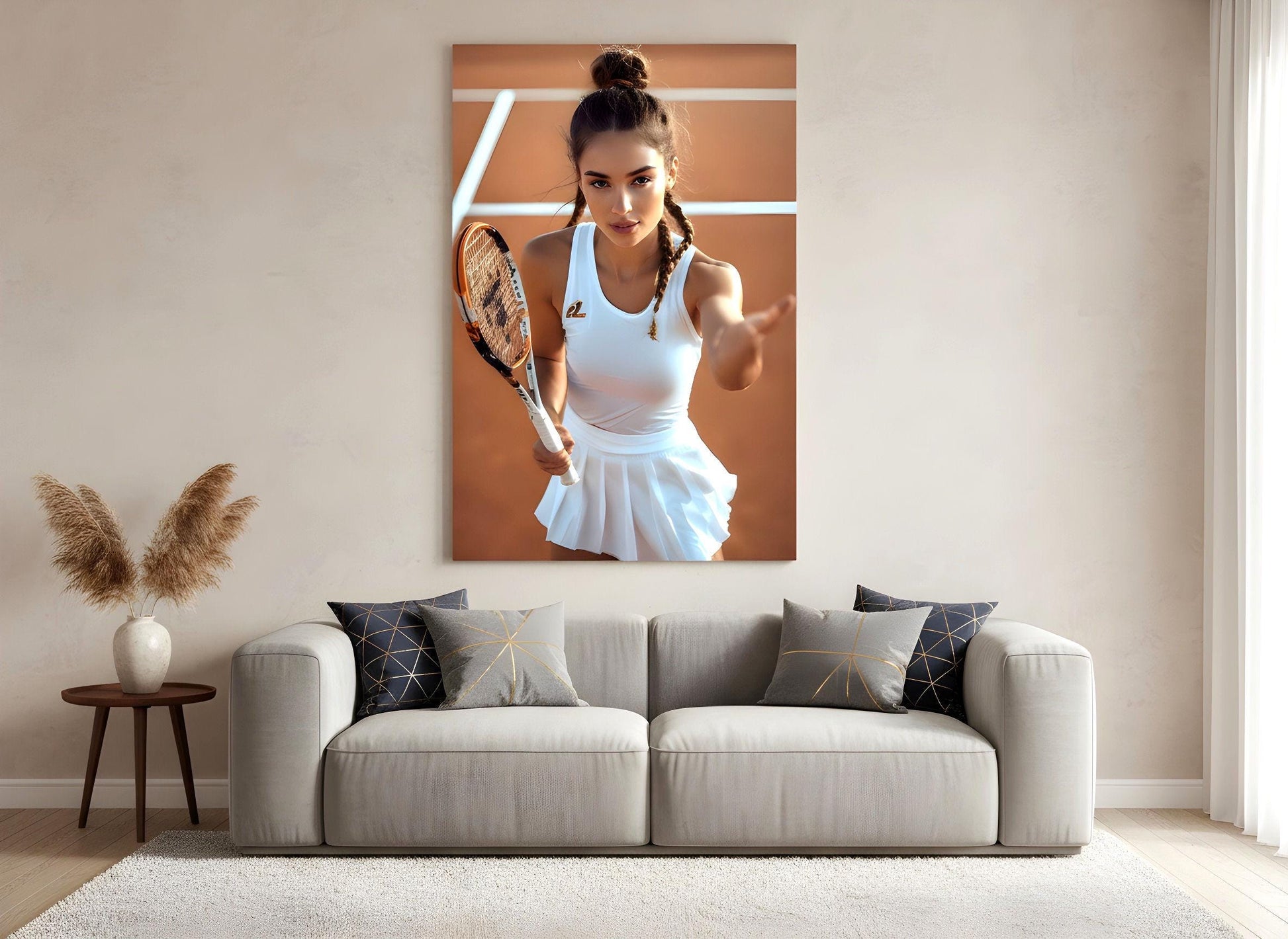 Tennis Coach Gift | 16K HD Female Athlete Wall Art | High Quality Poster | Sports Lounge Niche | FREE SHIPPING!