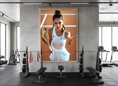 Tennis Coach Gift | 16K HD Female Athlete Wall Art | High Quality Poster | Sports Lounge Niche | FREE SHIPPING!