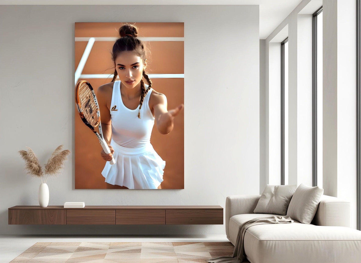 Tennis Coach Gift | 16K HD Female Athlete Wall Art | High Quality Poster | Sports Lounge Niche | FREE SHIPPING!