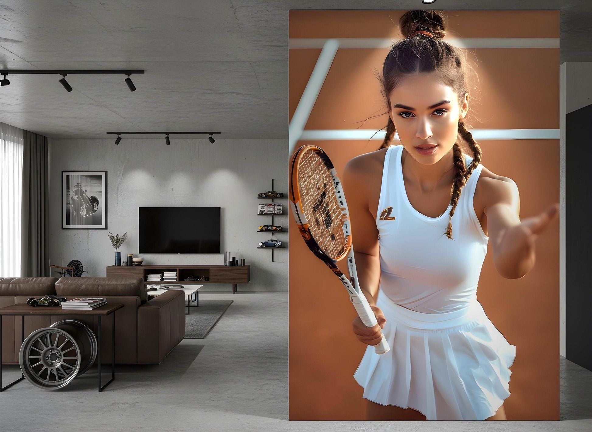 Tennis Coach Gift | 16K HD Female Athlete Wall Art | High Quality Poster | Sports Lounge Niche | FREE SHIPPING!