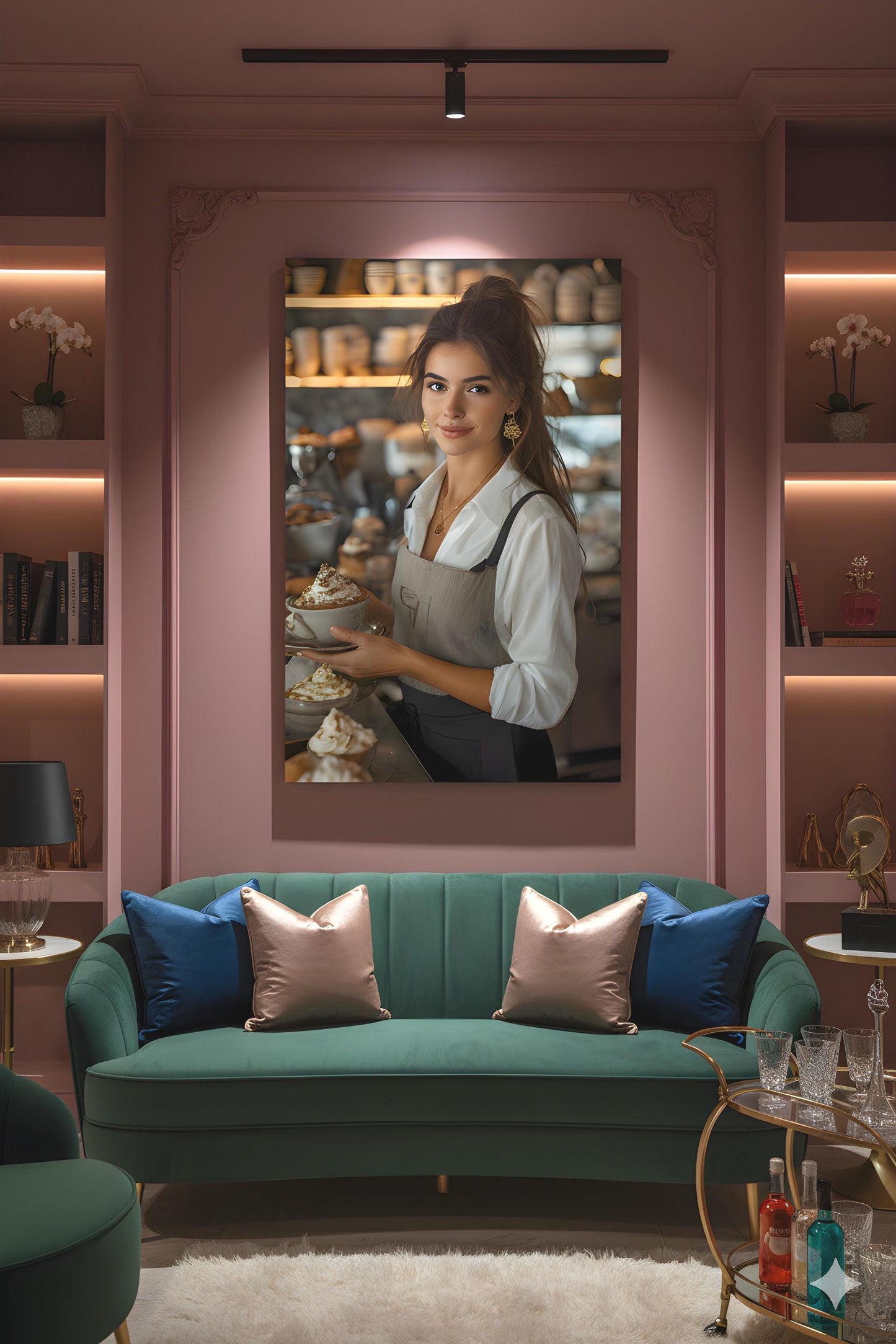 16K HD Coffee Shop Retro Poster perfect for a Vibrant Culinary Inspired Gallery Wall