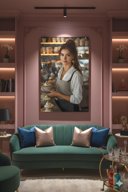 16K HD Coffee Shop Retro Poster perfect for a Vibrant Culinary Inspired Gallery Wall