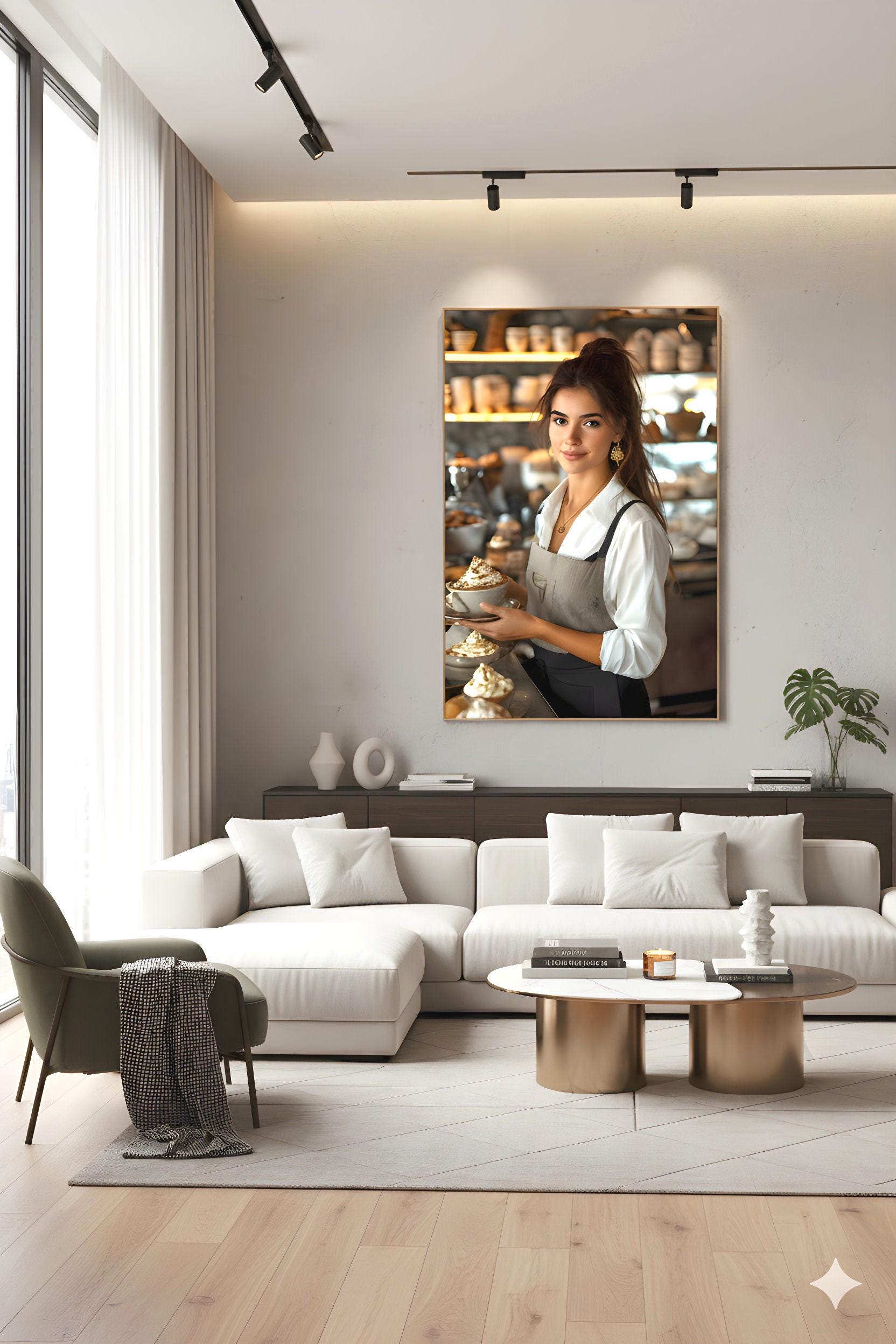 16K HD Coffee Shop Retro Poster perfect for a Vibrant Culinary Inspired Gallery Wall