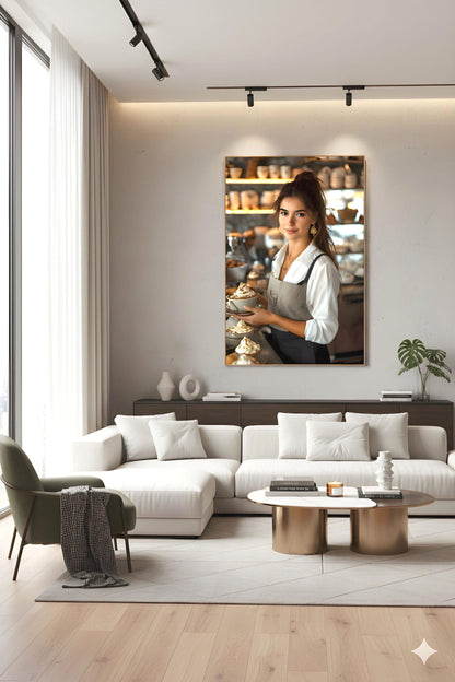 16K HD Coffee Shop Retro Poster perfect for a Vibrant Culinary Inspired Gallery Wall