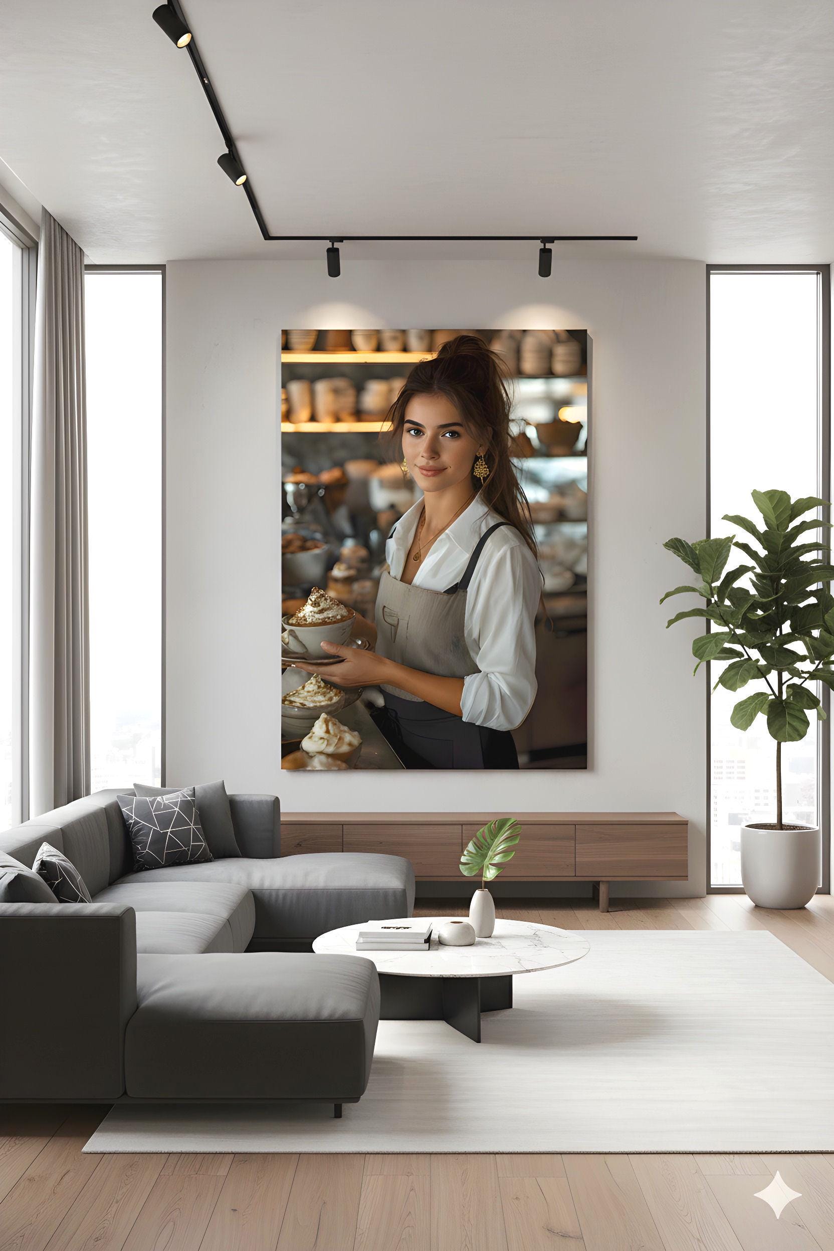 16K HD Coffee Shop Retro Poster perfect for a Vibrant Culinary Inspired Gallery Wall