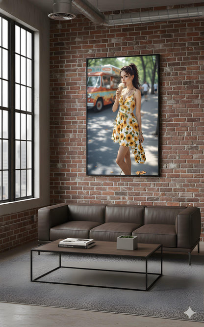 Ice Cream Summer Treat | 16K Ultra HD Rolled Poster | Free US Shipping!