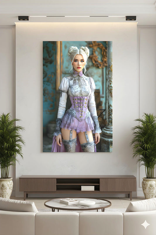 Fantasy Steampunk Figure | Elegant Victorian Style Theme | 16K Ultra HD Rolled Poster | Hobby Room Accent | Luxury | Free US Shipping!
