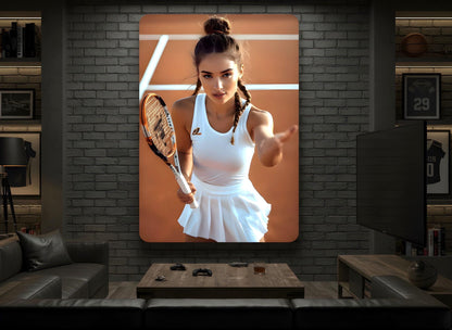Tennis Coach Gift | 16K HD Female Athlete Wall Art | High Quality Poster | Sports Lounge Niche | FREE SHIPPING!