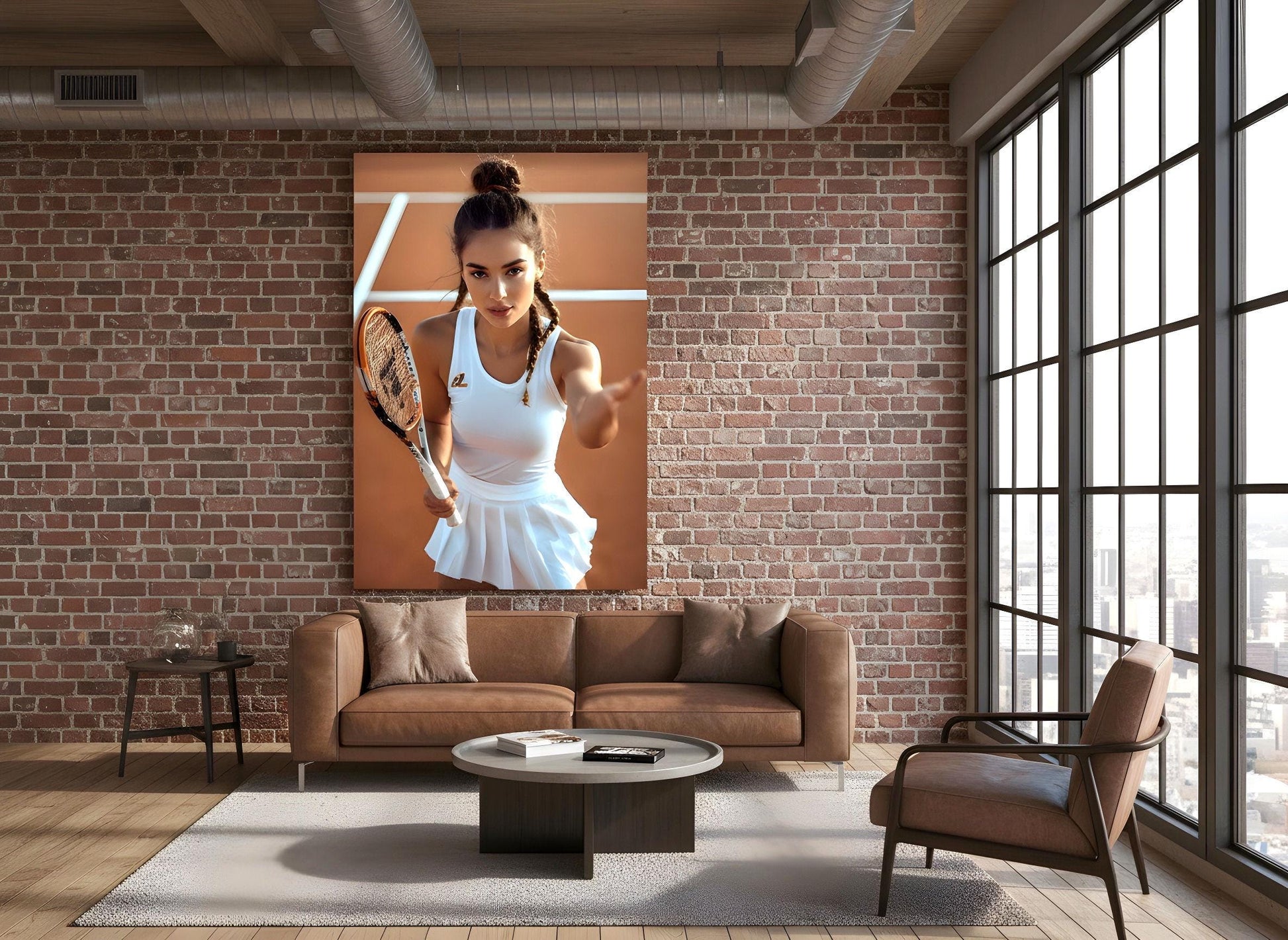 Tennis Coach Gift | 16K HD Female Athlete Wall Art | High Quality Poster | Sports Lounge Niche | FREE SHIPPING!