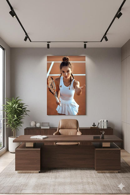 Tennis Coach Gift | 16K HD Female Athlete Wall Art | High Quality Poster | Sports Lounge Niche | FREE SHIPPING!