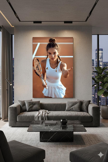 Tennis Coach Gift | 16K HD Female Athlete Wall Art | High Quality Poster | Sports Lounge Niche | FREE SHIPPING!