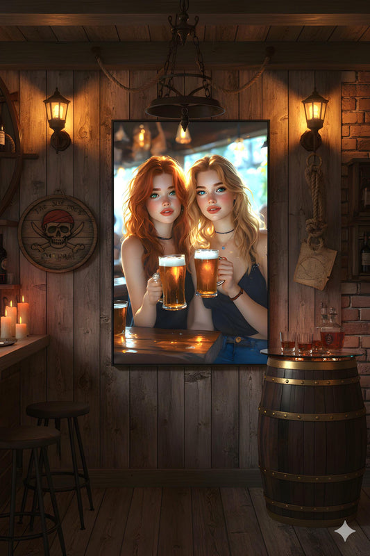 16K HD Tavern Pin Up Poster | Man Cave Decor | Bar Cave Wall Art | Free US Shipping!