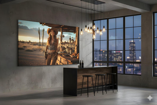 16K HD Ranch Hostess Retro Poster perfect for an Americana Gallery Wall or Vintage Reading Nook