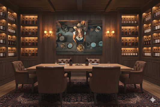 16K HD Ranch Hostess Retro Poster for an Americana Inspired Bold Kitchen Gallery Wall