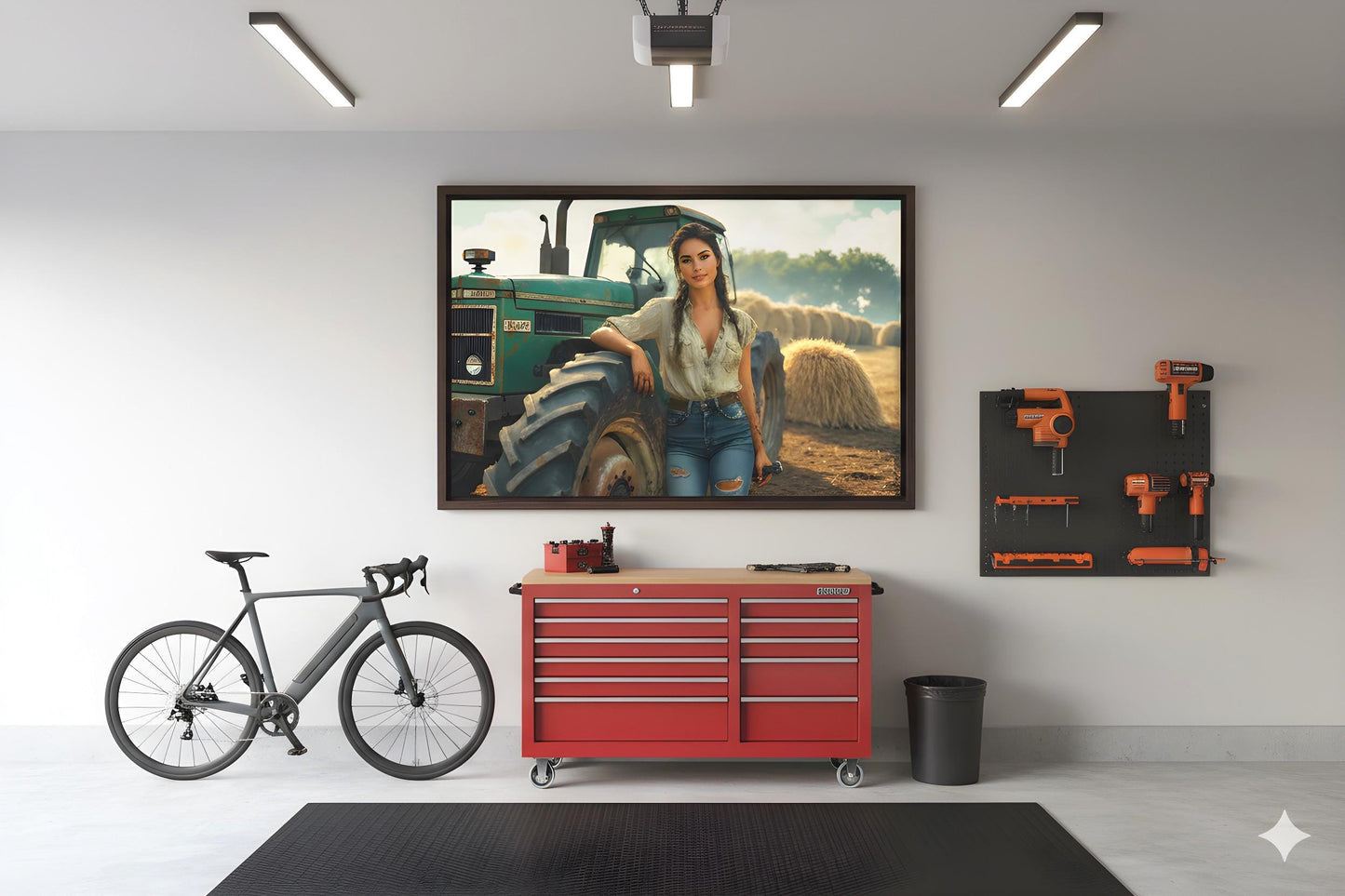 16K HD Vintage Tractor Poster Print: Retro Americana Poster for Farmhouse Wall Art